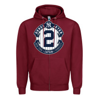Burgundy derek jeter Zipper Hoodie - linhVisuals