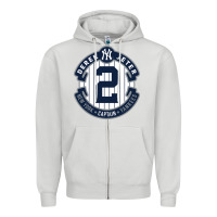 Dove Grey derek jeter Zipper Hoodie - linhVisuals