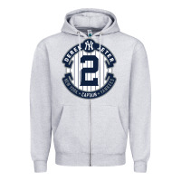 Heather Grey derek jeter Zipper Hoodie - linhVisuals