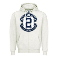 Oatmeal Heather derek jeter Zipper Hoodie - linhVisuals