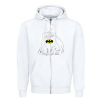 White catman tshirt Zipper Hoodie - linhVisuals