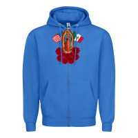 True Royal our lady virgen de guadalupe mexican american flag holiday Zipper Hoodie - linhVisuals