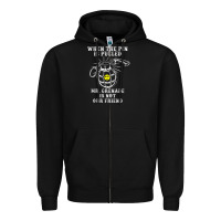 Black military mr grenade is not our friend Zipper Hoodie - linhVisuals