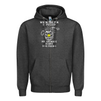 Charcoal Heather military mr grenade is not our friend Zipper Hoodie - linhVisuals