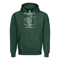 Sports Green military mr grenade is not our friend Zipper Hoodie - linhVisuals