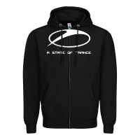 Black #a state of trance radio Zipper Hoodie - linhVisuals