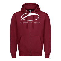 Burgundy #a state of trance radio Zipper Hoodie - linhVisuals