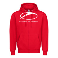 Red #a state of trance radio Zipper Hoodie - linhVisuals
