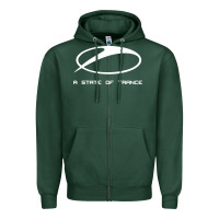 Sports Green #a state of trance radio Zipper Hoodie - linhVisuals