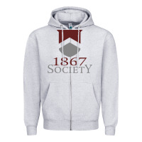 Heather Grey porter gaud school Zipper Hoodie - linhVisuals