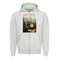 Dove Grey the new yorker 1973 Zipper Hoodie - linhVisuals