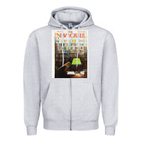 Heather Grey the new yorker 1973 Zipper Hoodie - linhVisuals