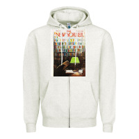 Oatmeal Heather the new yorker 1973 Zipper Hoodie - linhVisuals