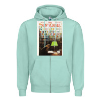 Seafoam the new yorker 1973 Zipper Hoodie - linhVisuals