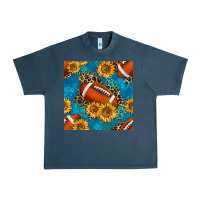 Midnight Navy american football with leopard Urban Heavy Tee - BundleAndBundleShop