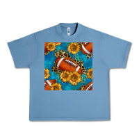 Pebble Blue american football with leopard Urban Heavy Tee - BundleAndBundleShop
