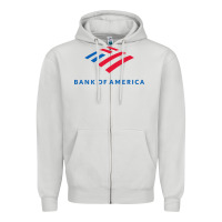 Dove Grey bank of america  company Zipper Hoodie - linhVisuals