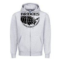 Heather Grey bridges death stranding Zipper Hoodie - linhVisuals