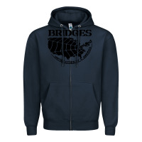 Navy bridges death stranding Zipper Hoodie - linhVisuals