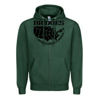 Sports Green bridges death stranding Zipper Hoodie - linhVisuals