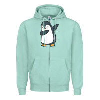 Seafoam penguin dabbing funny Zipper Hoodie - linhVisuals