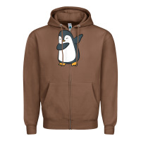 Chestnut penguin dabbing funny Zipper Hoodie - linhVisuals