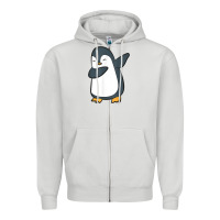 Dove Grey penguin dabbing funny Zipper Hoodie - linhVisuals