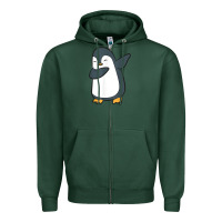 Sports Green penguin dabbing funny Zipper Hoodie - linhVisuals