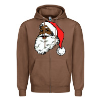 Chestnut black santa claus christmas Zipper Hoodie - linhVisuals