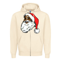 Sandshell black santa claus christmas Zipper Hoodie - linhVisuals