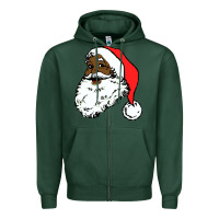 Sports Green black santa claus christmas Zipper Hoodie - linhVisuals