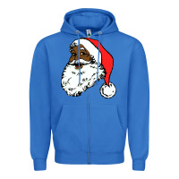 True Royal black santa claus christmas Zipper Hoodie - linhVisuals