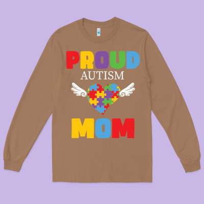 Lil Autism Mom Long Sleeve Tee Designed By Cowhidedigitalart