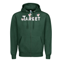 Sports Green target team 3D Zipper Hoodie - linhVisuals