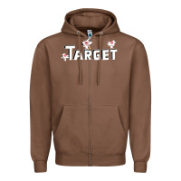 Chestnut target team 3D Zipper Hoodie - linhVisuals