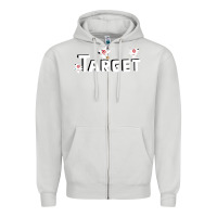 Dove Grey target team 3D Zipper Hoodie - linhVisuals