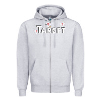 Heather Grey target team 3D Zipper Hoodie - linhVisuals