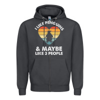 Smoke i like penguins and 3 people vintage Zipper Hoodie - linhVisuals