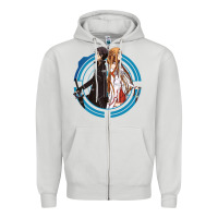 Dove Grey sword art online -  kirito and asuna Zipper Hoodie - linhVisuals