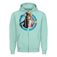 Seafoam sword art online -  kirito and asuna Zipper Hoodie - linhVisuals