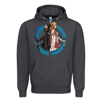 Smoke sword art online -  kirito and asuna Zipper Hoodie - linhVisuals