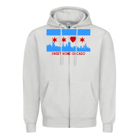 Dove Grey sweet home chicago Zipper Hoodie - linhVisuals