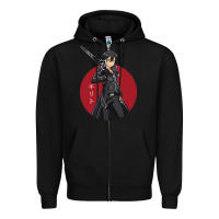 Black Sword art online -kirito Zipper Hoodie - linhVisuals