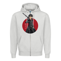 Dove Grey Sword art online -kirito Zipper Hoodie - linhVisuals