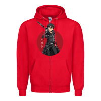 Red Sword art online -kirito Zipper Hoodie - linhVisuals