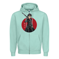 Seafoam Sword art online -kirito Zipper Hoodie - linhVisuals