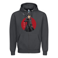 Smoke Sword art online -kirito Zipper Hoodie - linhVisuals