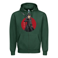 Sports Green Sword art online -kirito Zipper Hoodie - linhVisuals