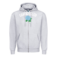 Heather Grey grandmillennial hydrangea style garden club Zipper Hoodie - linhVisuals