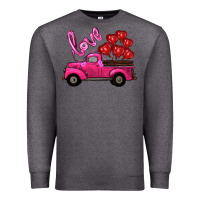 Charcoal Heather valentines day turck with balloons Premium Sweatshirt - RanaPortraitStore